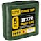 Core Tarps Tarp, 24 ft L x 0.5 mm H x 18 ft W, 5 Mil, Green/Black, Polyethylene CT-503-18X24 - alternate 1